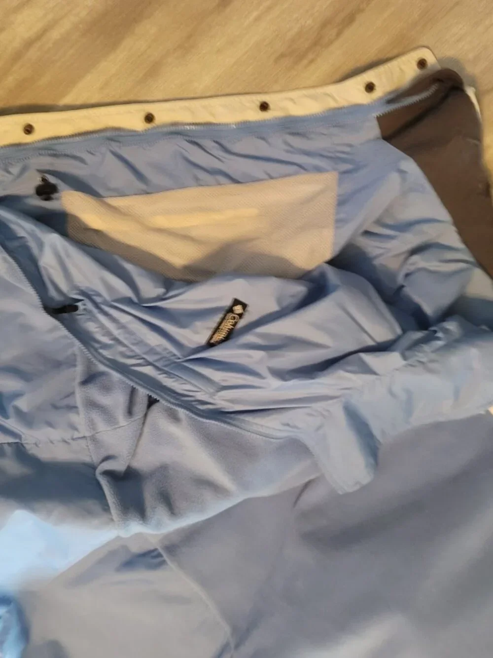 Womens light blue double layered full zip Columbia coat - size 3X